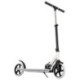 Patinete Urbano Blanco Plegable de Dos Ruedas Grandes con Luces LED
