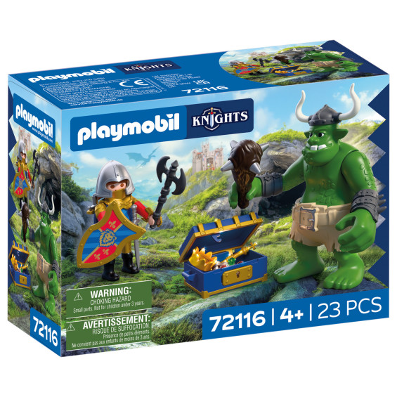 PLAYMOBIL Knights Troll con Tesoro de Caballero León - 72116