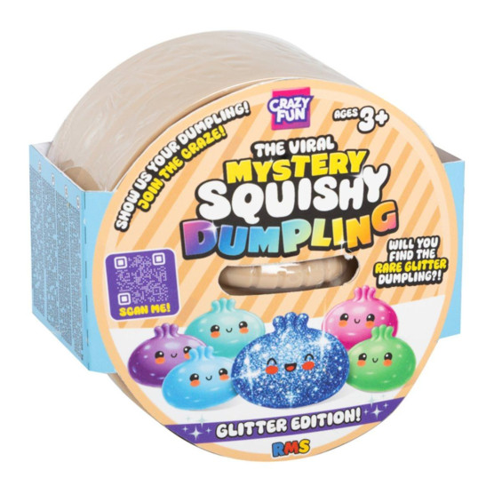 Crazy Fun The Viral Mystery Squishy Dumplimng Glitter Edition Juguete Antiestrés Varios Modelos